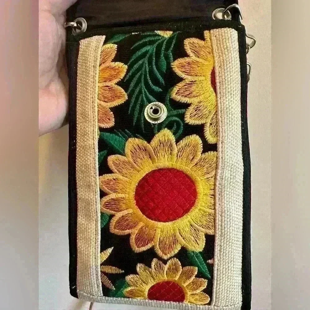 Guatemala Crossbody Sunflower Mobile Purse